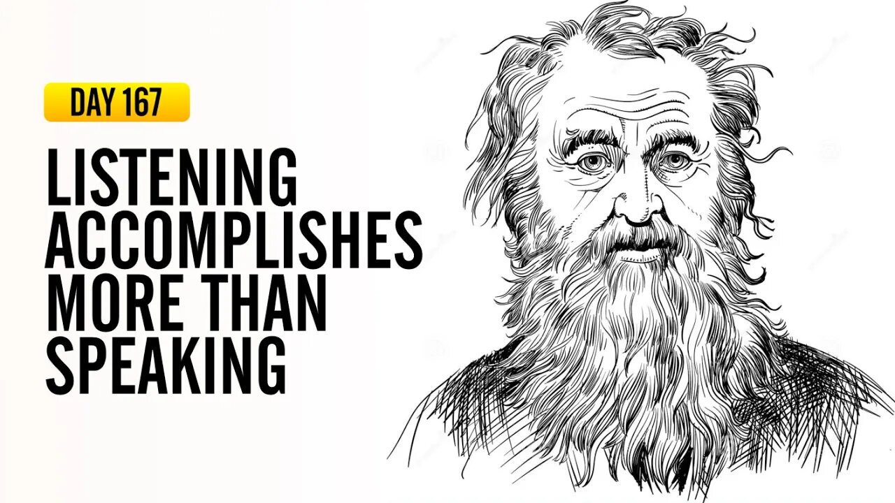 Listening Accomplishes More than Speaking - DAY 167 - The Daily Stoic 365 Day Devotional
