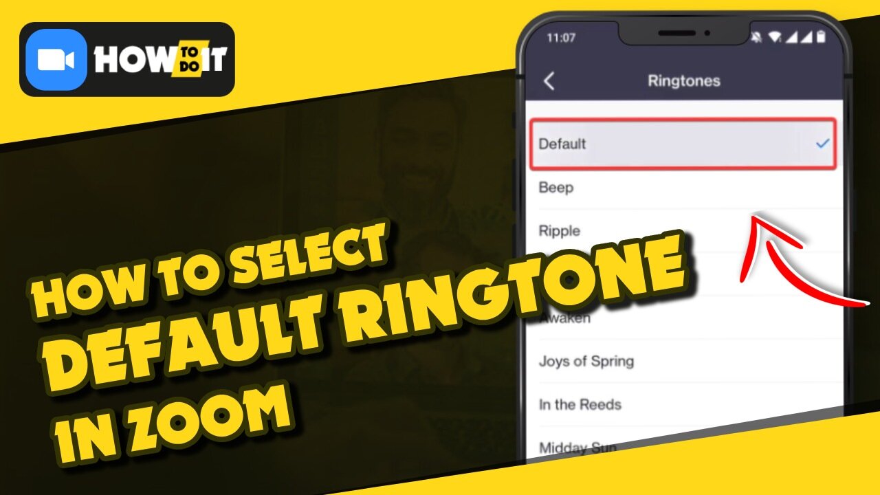 How to select default Ringtone in Zoom