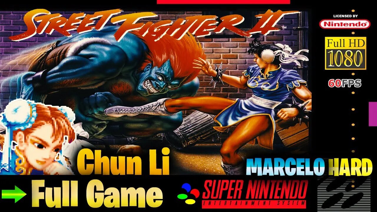 Street Fighter II: The World Warrior: Chun Li - Super Nintendo (Full Game Walkthrough)