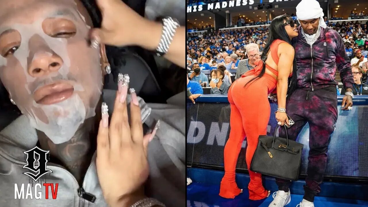 Moneybagg Yo's "GF" Ari Fletcher Gives Him A Facial Mask! ðŸŽ