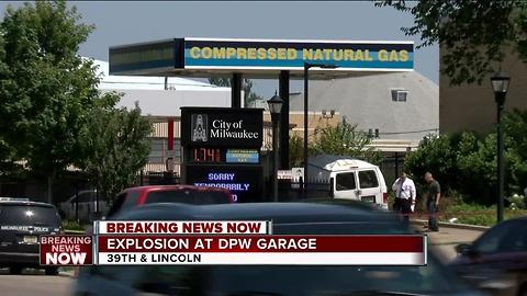 Explosion at DPW garage