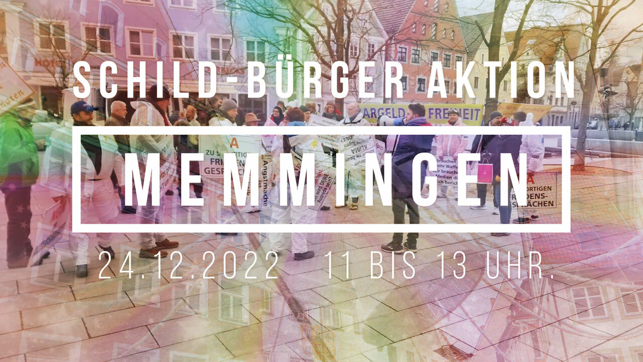 Schild-Bürger Aktion in Memmingen am 24.12.2022