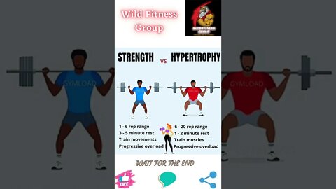 🔥Strength vs hypertrophy🔥#shorts🔥#wildfitnessgroup🔥2 September 2022🔥