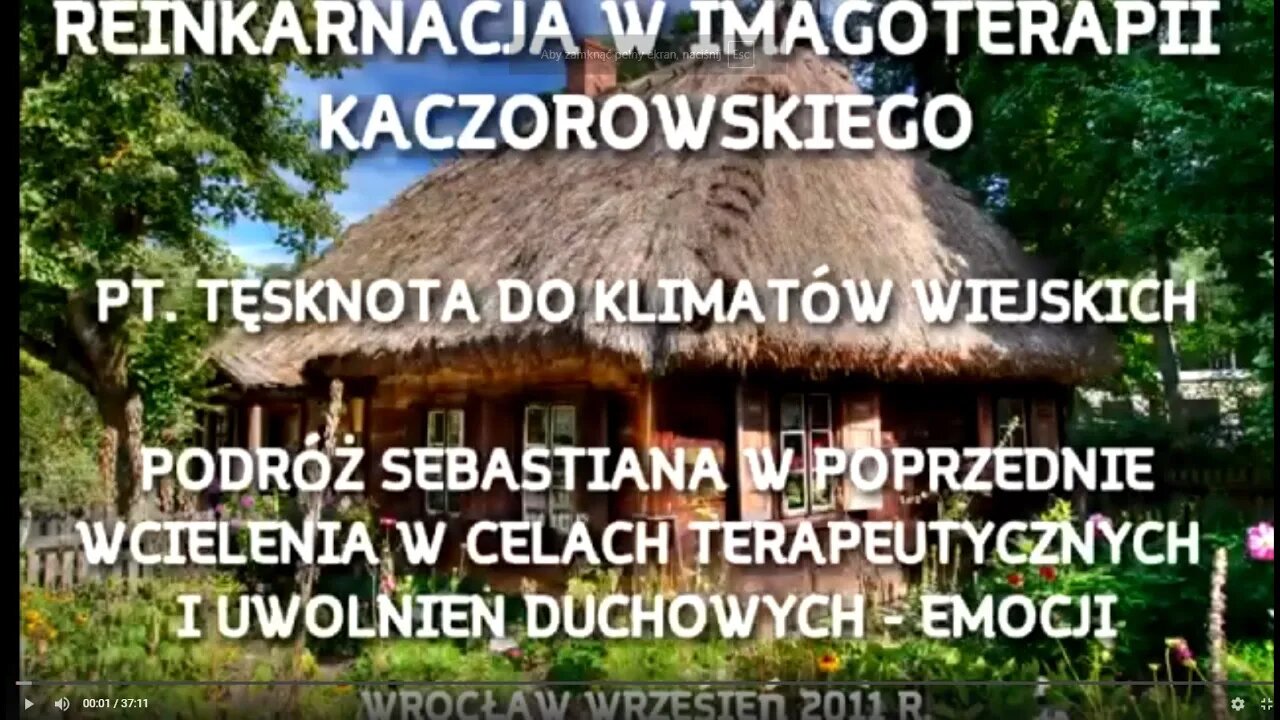 EGZORCYZMY. REINKARNACJA - POWRÓT W POPRZEDNIE WCIELENIA, W CELACH TERAPEUTYCZNYCH /2011© TV - IMAGO
