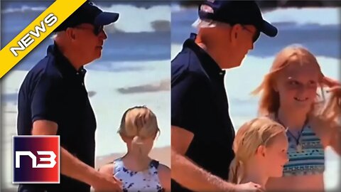 Video Catches Biden RED HANDED Touching Little Girl On The Back On The Beach