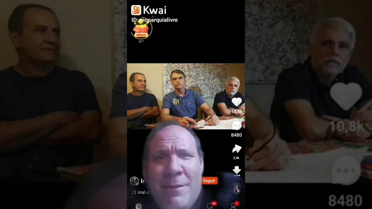 Pastor Cláudio Duarte e o Pastor Silas Malafaia na live do presidente Jair Bolsonaro