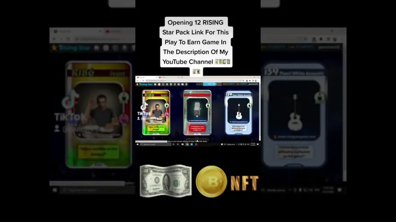 Opening Twelve RISING Star Packs Link For This Play To Earn Game In The Description #Shorts