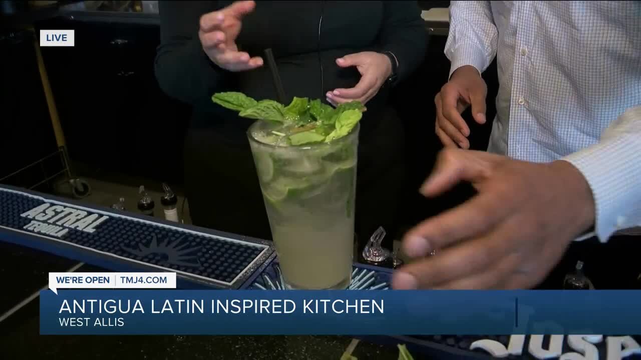 Making mojitos at Antigua Latin Inspired Kitchen