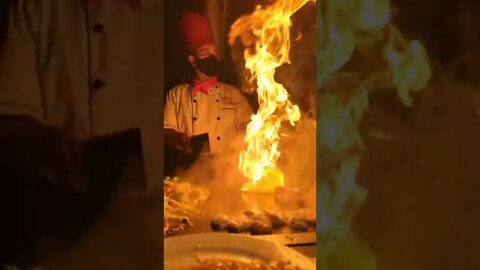 Hibachi restaurant onion volcano always has me geeking out smh #shorts