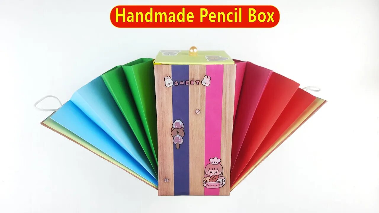 DIY Handmade Pencil Box I Tutorial - Easy Paper Crafts