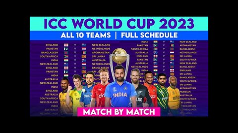 ICC 2023 World Cup Schedule & Fixture | WC 2023 All Matches List | World Cup 2023 Schedule