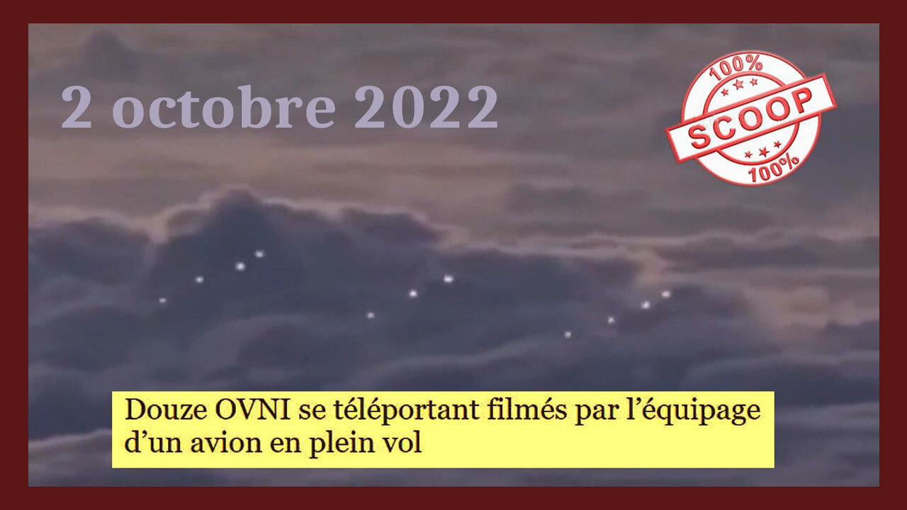 Douze OVNIS se téléportant filmés par l'équipage d'un avion en plein vol (Hd 720)