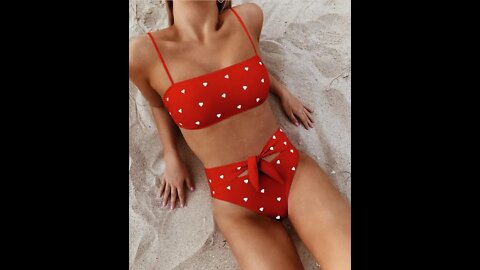 Heart Print Swimsuit | EveryDay Is A Bikini Day! | MiamiTeenyWeenyBikini