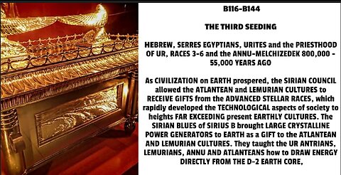 HEBREW, SERRES EGYPTIANS, URITES and the PRIESTHOOD OF UR, RACES 3-6 and the ANNU-MELCHIZEDEK 800,00