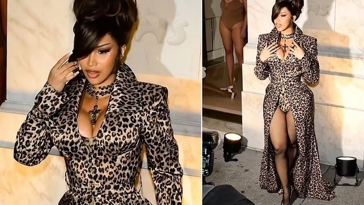 "Cardi B Rocks Leopard at SKIMS"