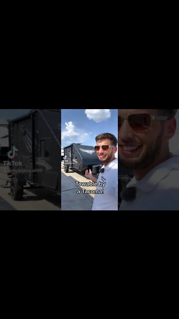 Super unique light weight travel trailer RV! 2018 Pre-Owned Travel Lite Falcon 21RB #shorts #rv