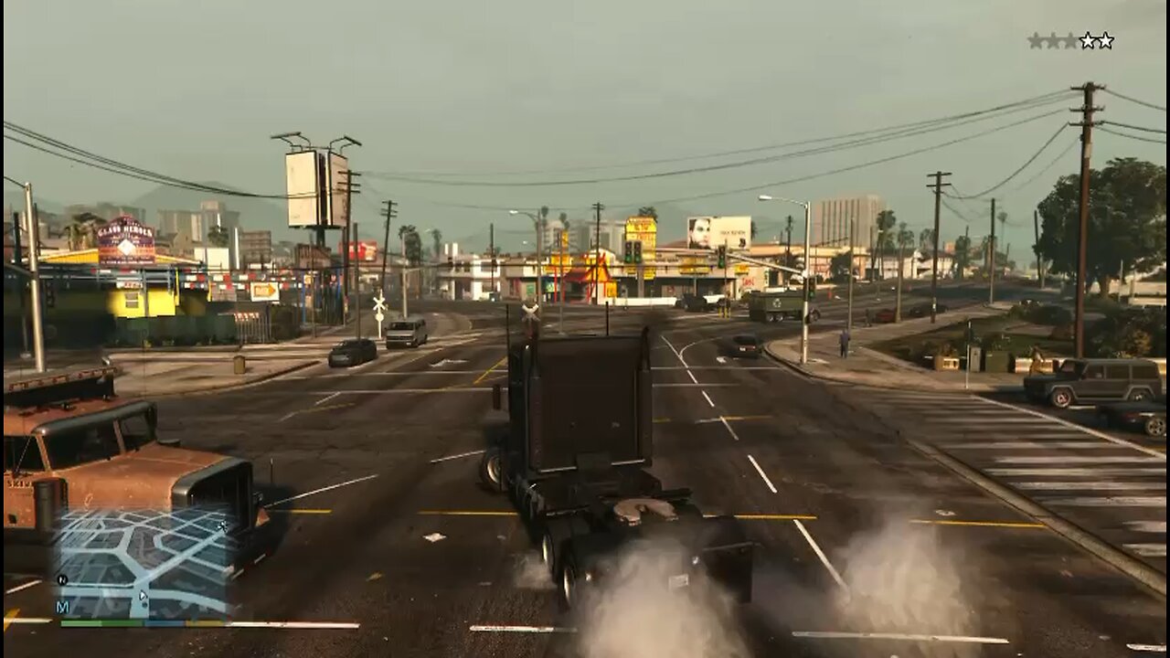 GTA truck mess with the cops . #GTA#rockstar