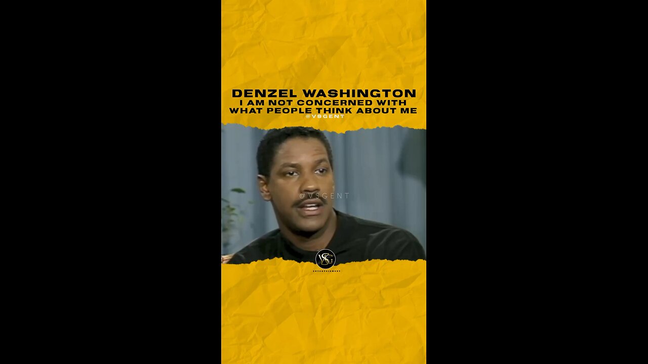 @denzelonly I am not concerned with what people think about me