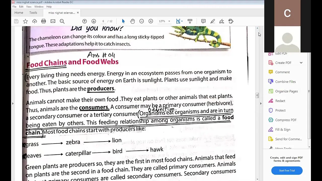 Class 7th Science Ch 5 02 07 2020