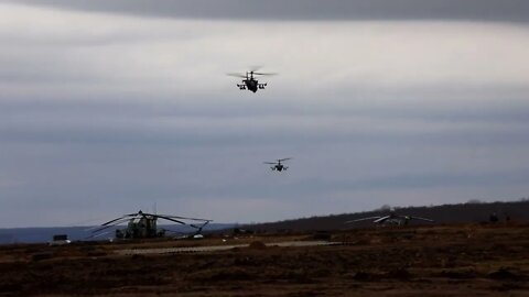 Russian Ka-52 Attack Helicopter Crews Destroying Ukrainian Military Equipment!