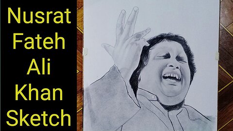 Nusrat Fateh Ali Khan Sketch | NFAK Drawing | NFAK