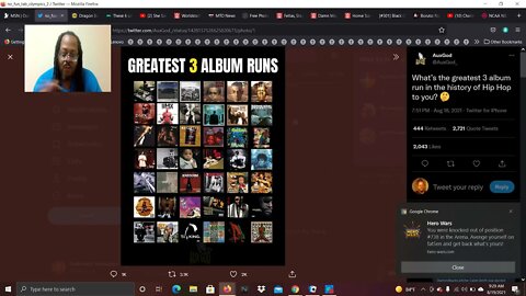 What’s the greatest 3 album run in the history of Hip Hop to you?