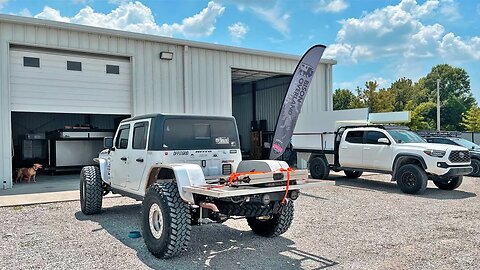 Arriving in Oklahoma at Bison Overland Campers with my Flatbed Jeep Gladiator