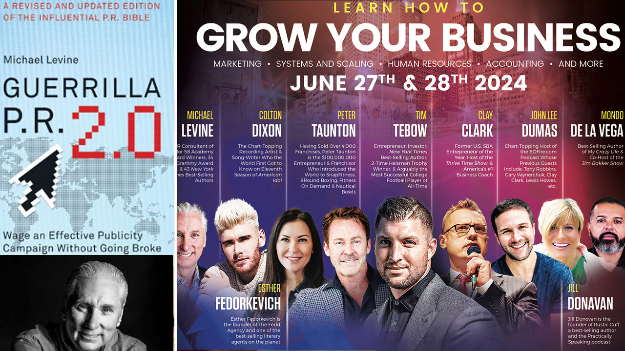 Business Conference | World-Renowned Public Relations Expert, Michael Levine + Why We Must Choose to Become a Victor or a Victim + Join Tim Tebow At Clay Clark’s December 5th & 6th 2-Day Business Growth Workshop