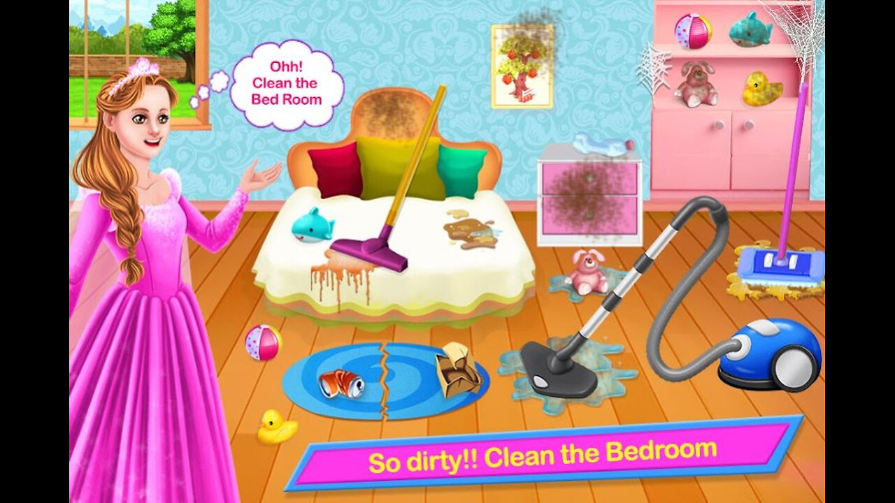 Keep Your House Clean - Girls Room Cleanup Game - Messy Room Makeover