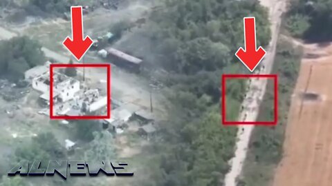 Russian drone views the war - Ukrainian Army Destroy Russian Artillery