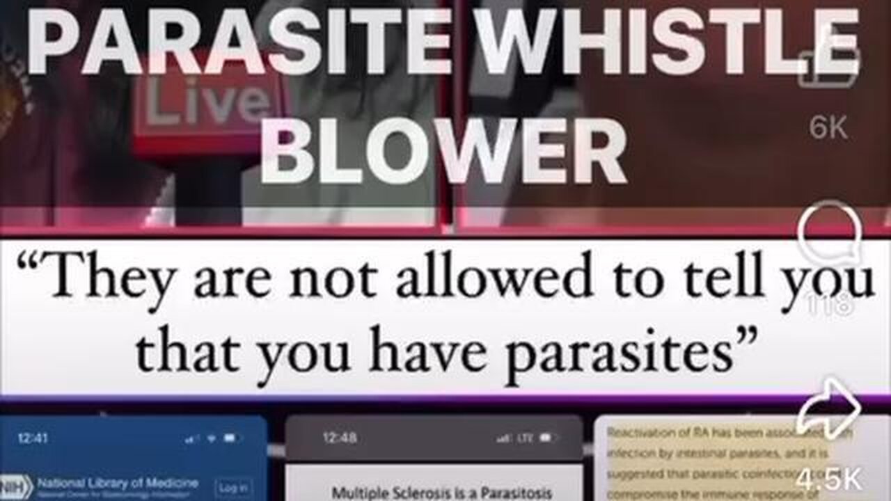 Parasite Whistleblower - All Women's hospital.. Most diseases really parasites? YA THINK?