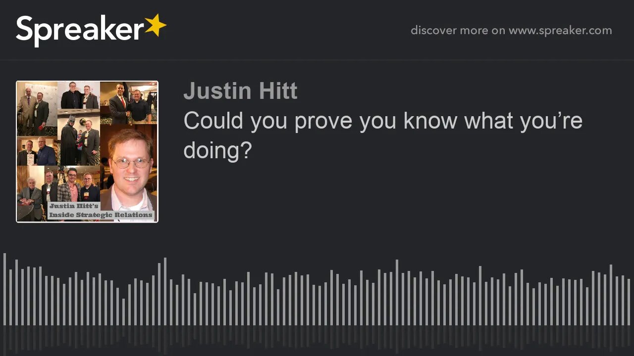 Could you prove you know what you’re doing?