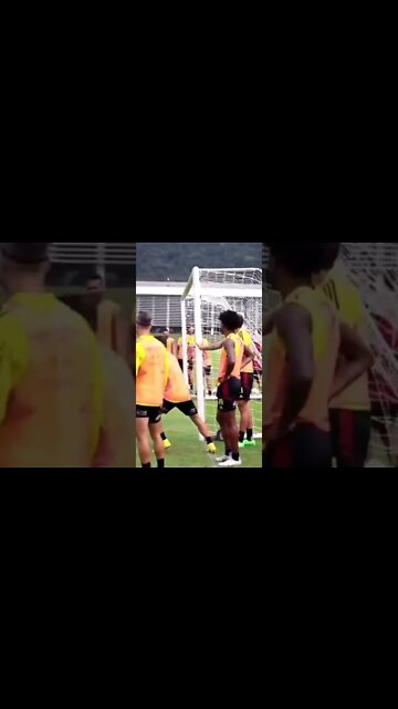 GOLAÇO DO ARRASCAETA POR COBERTURA NO TREINO/ SERÁ QUE O MARINHO FICOU IRRITADO ??