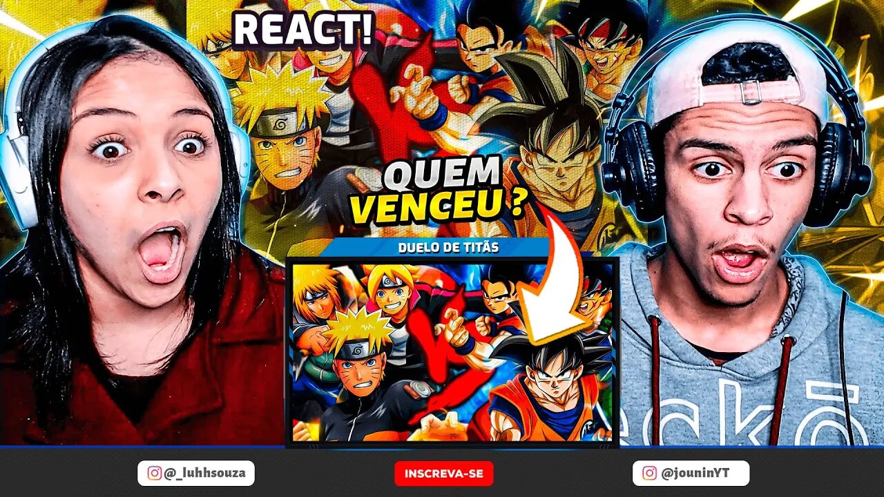 Goku, Gohan e Bardock VS. Naruto, Boruto e Minato | Duelo de Titãs | [React RapNerd] 🔥