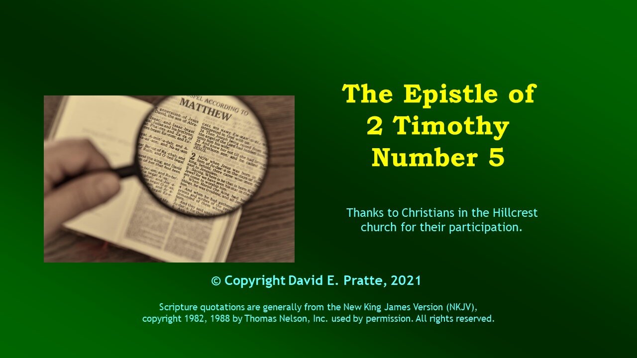 Video Bible Study: 2 Timothy - 5