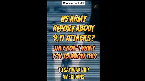 U.S. Army Report About 9/11 Attacks?
