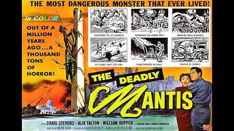 THE DEADLY MANTIS 1957 in COLOR Giant Mantis Freed from Arctic Glacier Attacks World FULL MOVIE