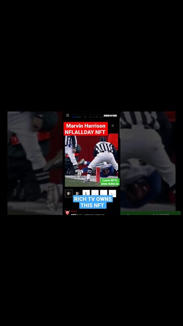 My New Marvin Harrison NFT from NFLALLDAY 🏈 Learn how to buy and sell with RICH TV WWW.RICHTV.IO