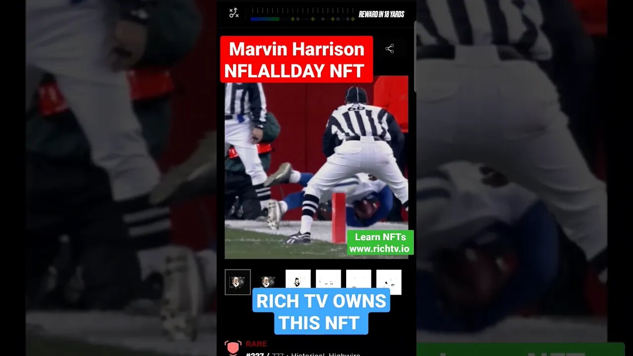 My New Marvin Harrison NFT from NFLALLDAY 🏈 Learn how to buy and sell with RICH TV WWW.RICHTV.IO