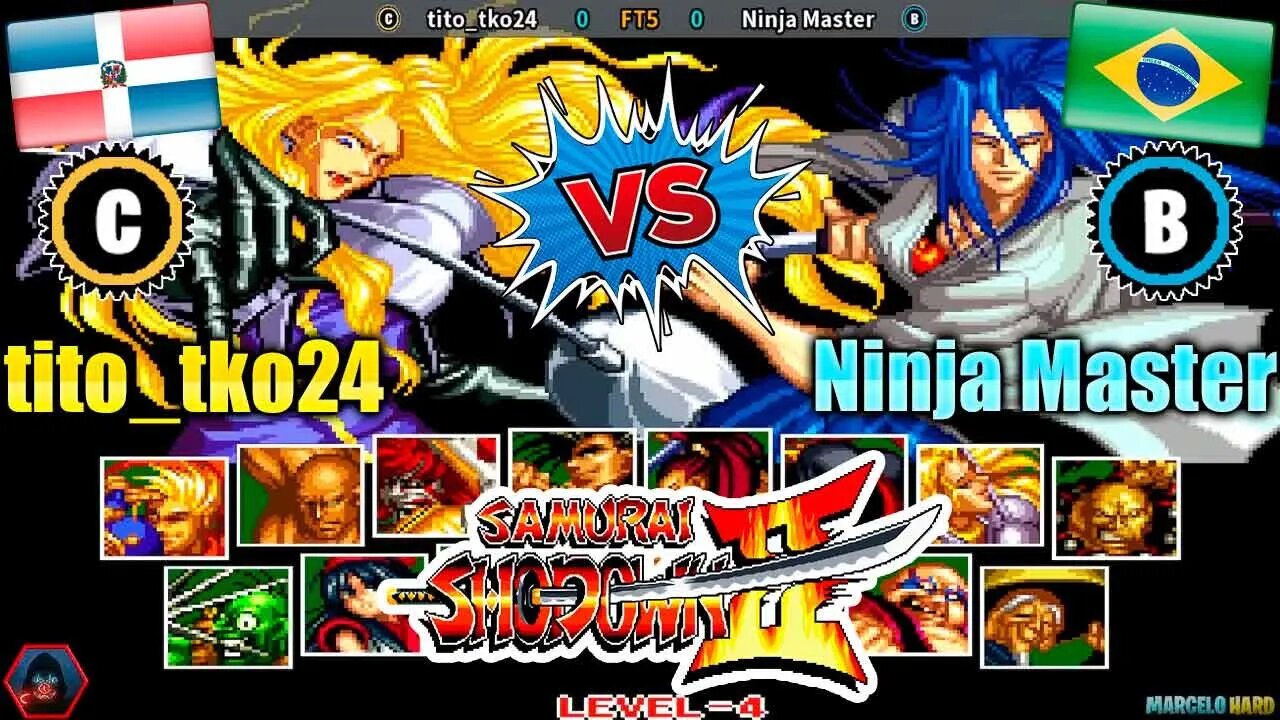 Samurai Shodown II (tito_tko24 Vs. Ninja Master) [Dominican Republic Vs. Brazil]