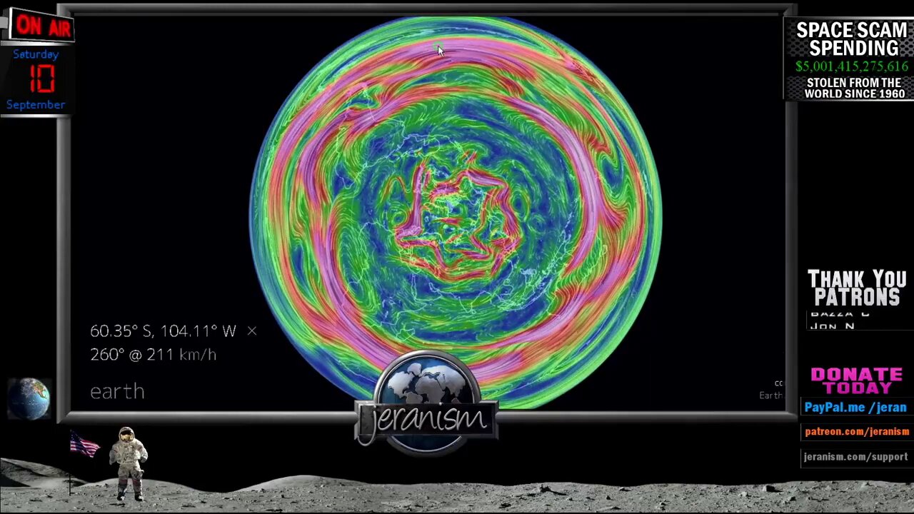 Air currents and southern flights on a flat earth