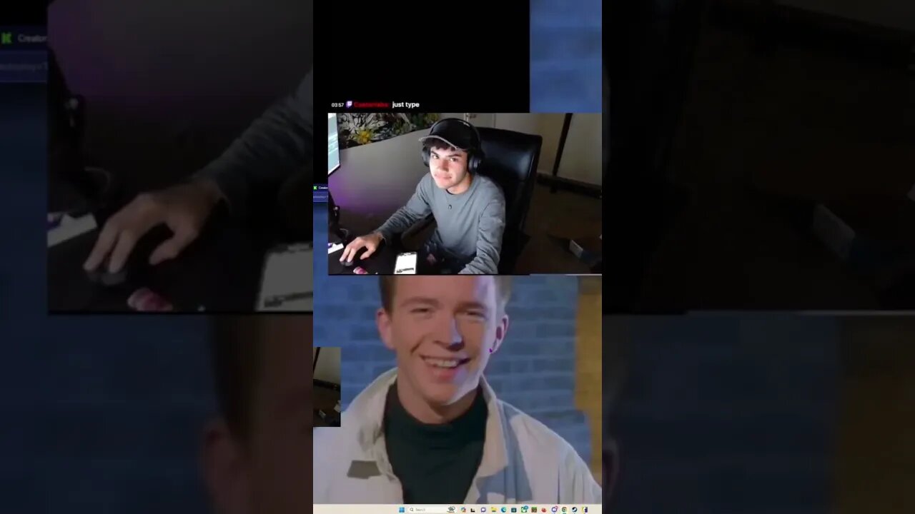 PC PROGRAM GETS DEV #shorts #twitch #rickroll (via @casterlabs)