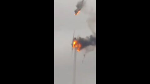 Wind turbine on fire