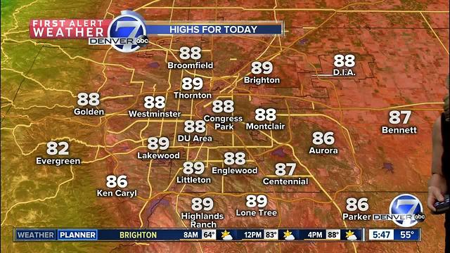 Warm and dry through the end of the work week