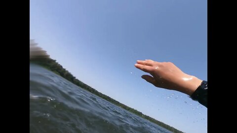 ling ling finds a knife swimming in lake