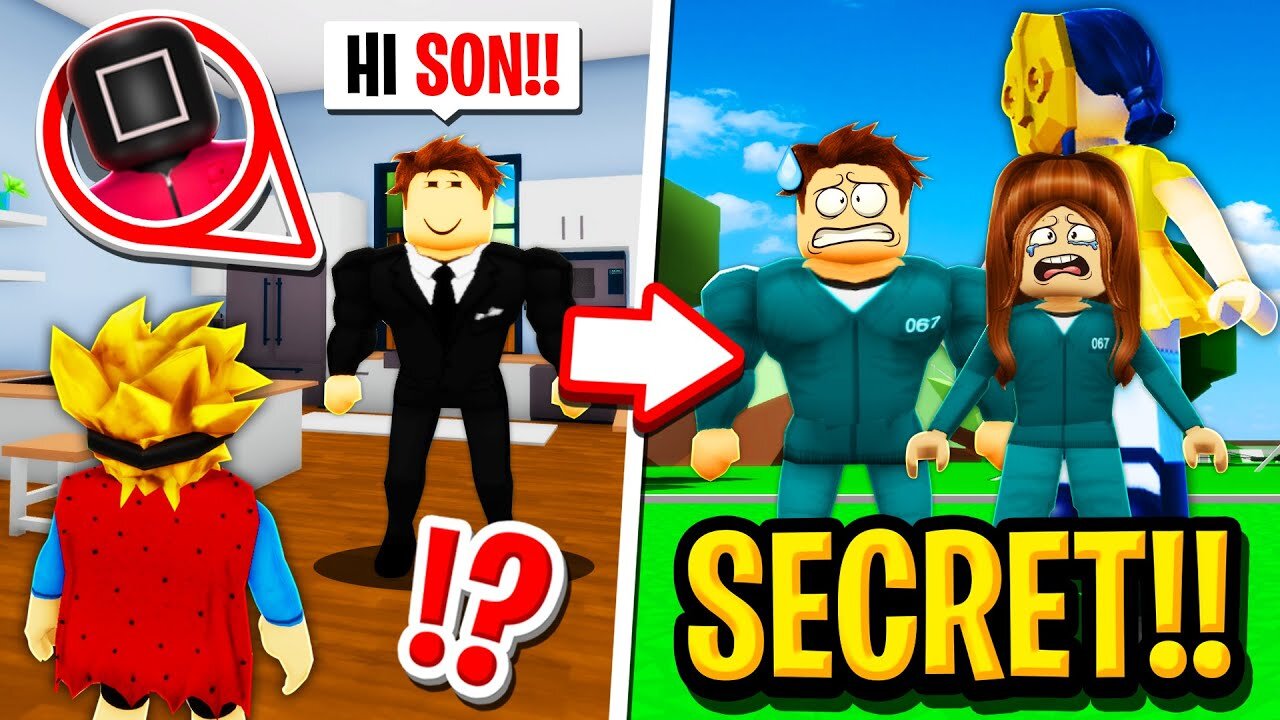 My Parents were SECRETLY in SQUID GAME in Roblox BROOKHAVEN RP!!