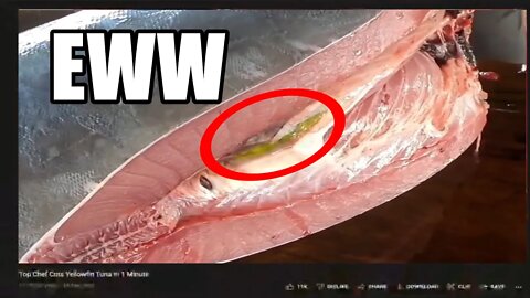 cutting tuna is GROSS