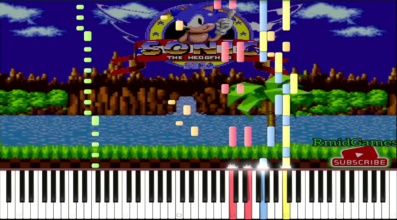 Sonic The Hedgehog - Green Hill Piano MIDI