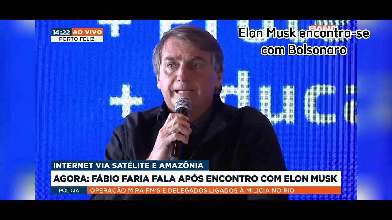 Elon Musk visita Bolsonaro