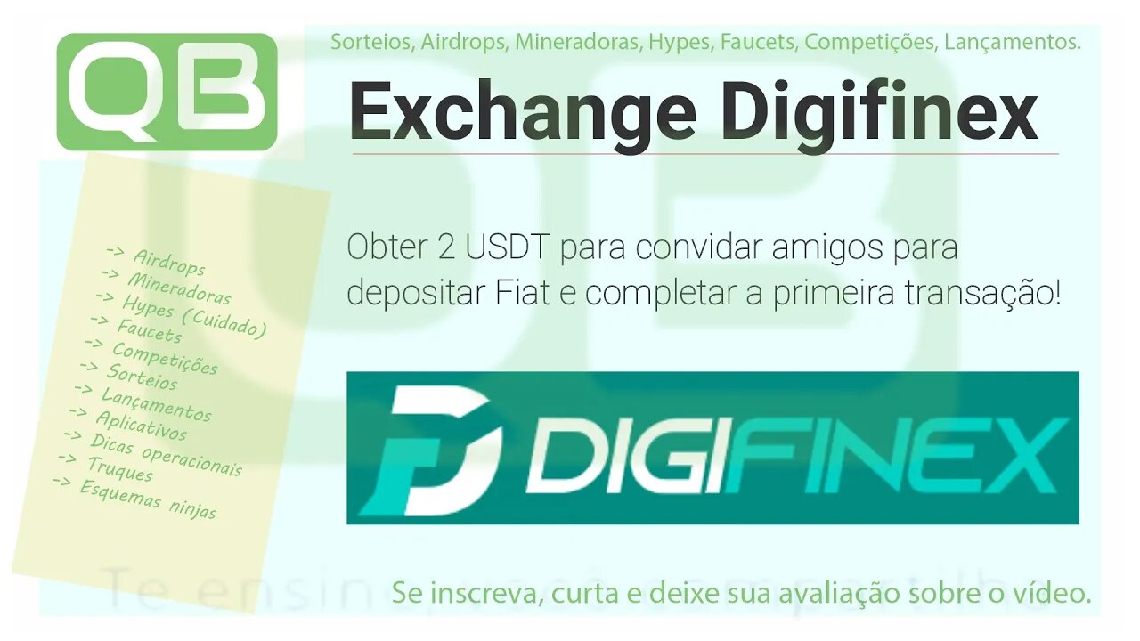 #DICA - UM OLHAR SOBRE UMA #EXCHANGE - #Digifinex